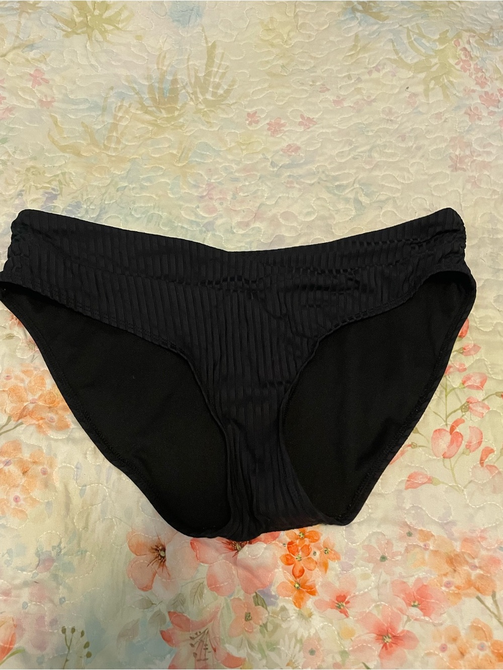 Time and Tru Black Ribbed Bikini Briefs